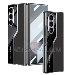 Galaxy Z Fold 6 Electroplated Plain Leather Case