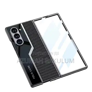 Galaxy Z Fold 6 Electroplated Plain Leather Case
