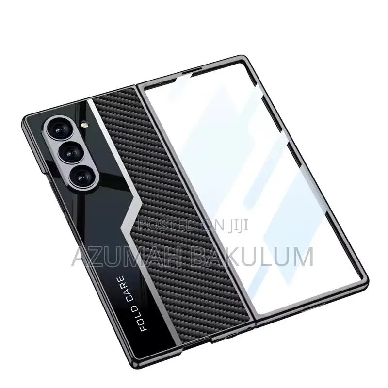 Galaxy Z Fold 6 Electroplated Plain Leather Case