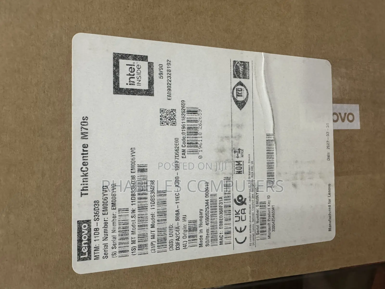 New Lenovo ThinkCentre M700 16GB Intel Core I5 SSD 256GB