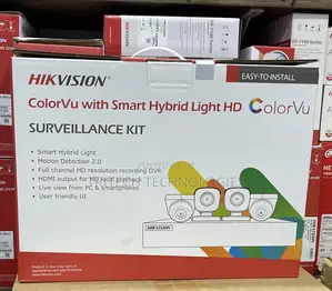 Hikvision 4ch Kit 2mp/1080p Full-Color Vu + Audio 500gb HDD
