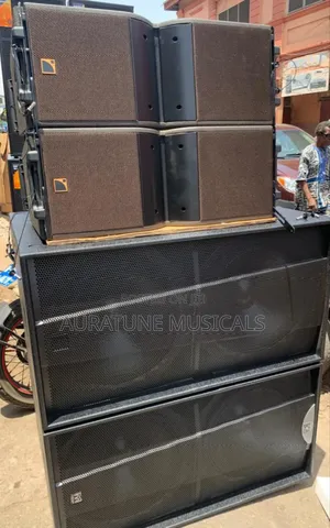 Martins Audio and Kara Line Array Speaker Set With Rack