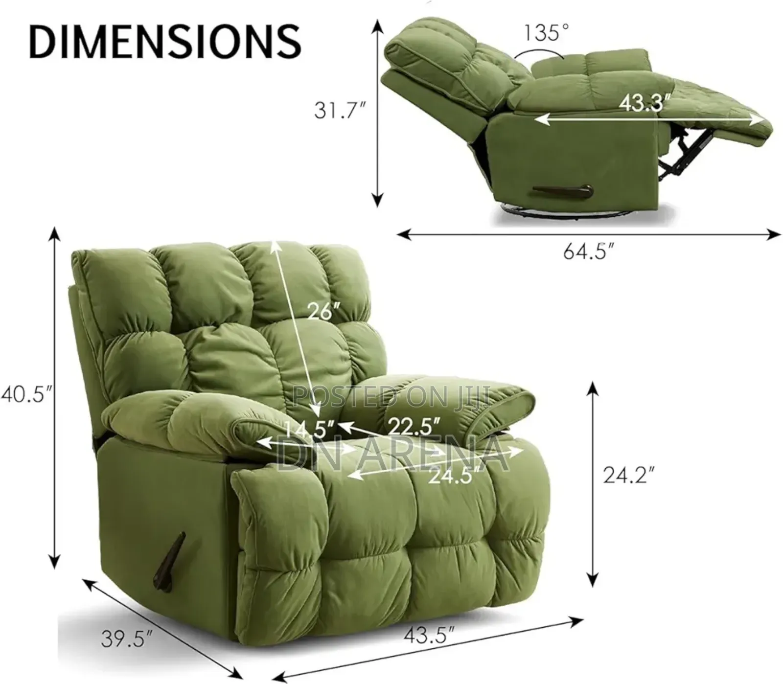 Oversized Rocker Recliner Chair Manual Rocker Recliner