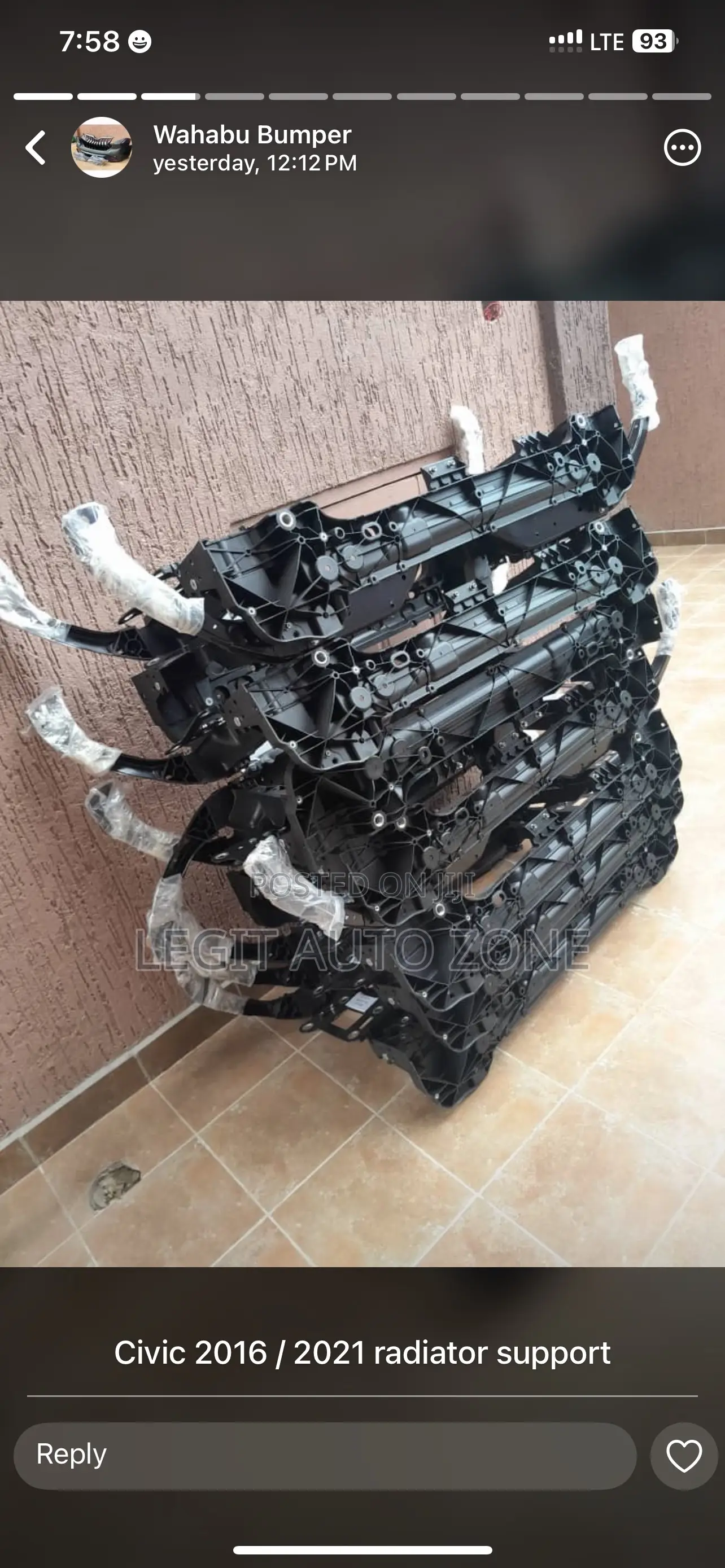 Honda Civic 2016,2017,2020,2021,2018,2019,Radiator Support