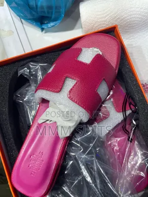 Pink Hermes Slippers Fresh in Box