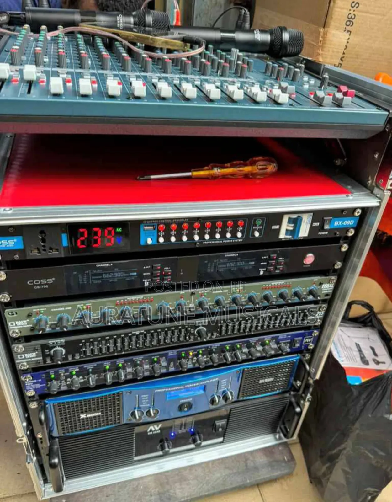 Jac Full Set of Line Array Speakers and Bass Speakers Setup