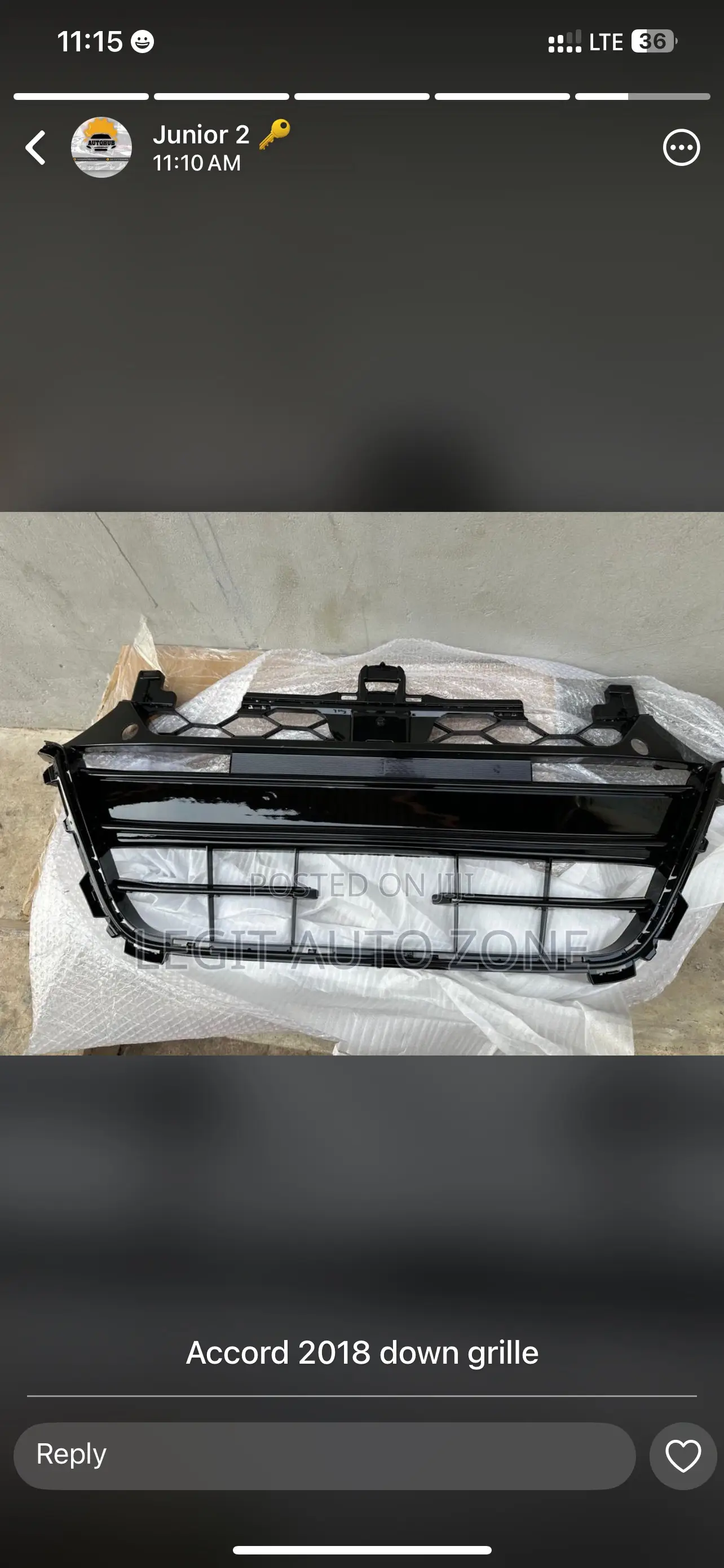 Honda Accord 2018,2019,2020, Down Shells/ Grill