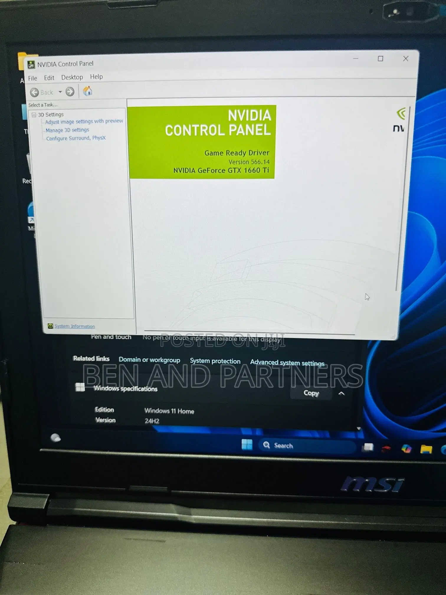 Laptop MSI GL63 8RC 16GB Intel Core i7 HDD+SSD 128GB
