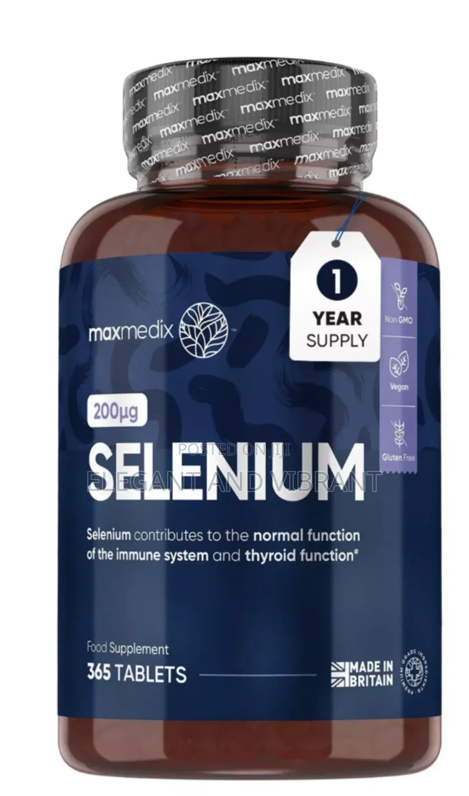 Selenium 200mcg 365tabl Hair,Skin,Nails,Immune Thyroid Sup