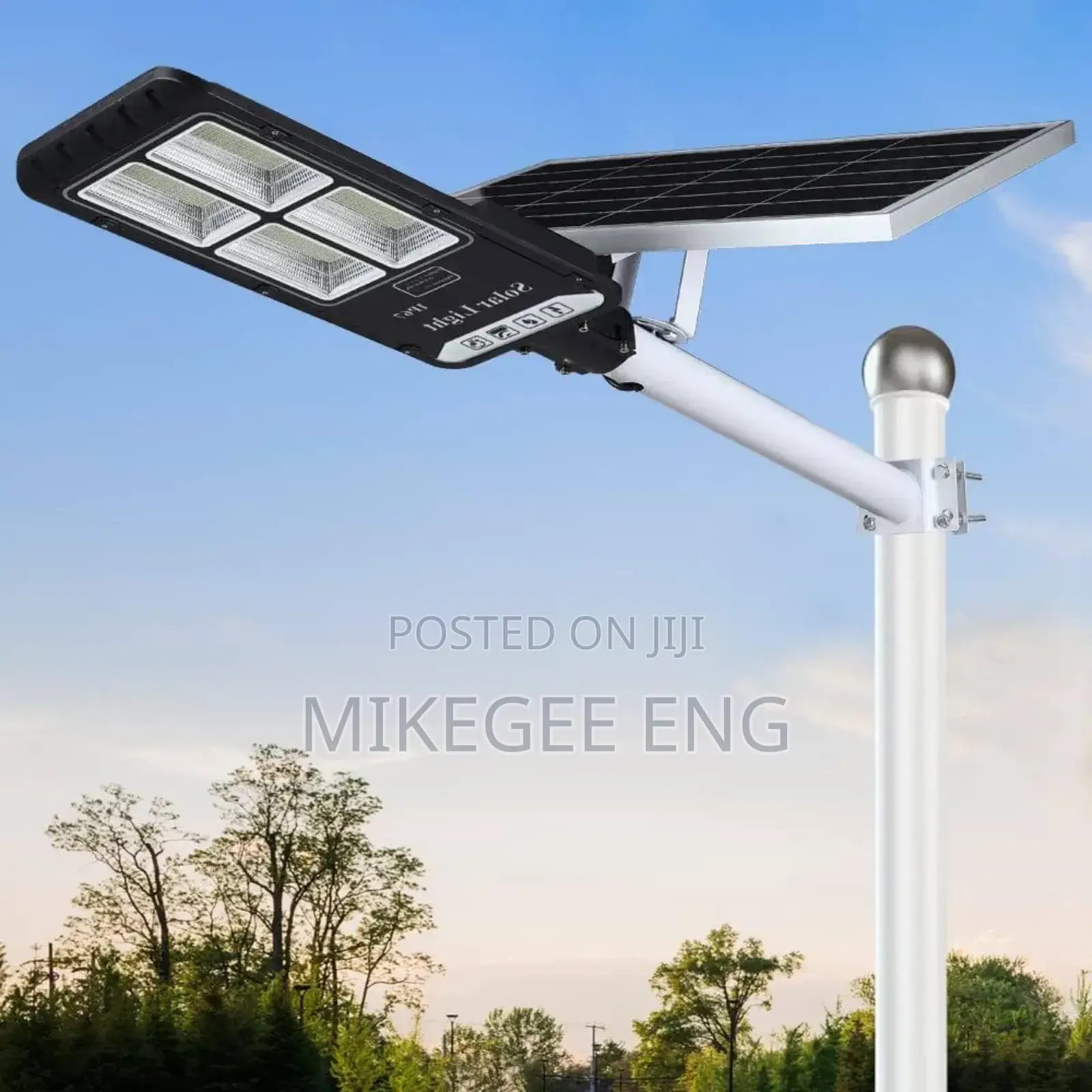 Solar Street Light and Flood Light Installation With 6 -8m Pole