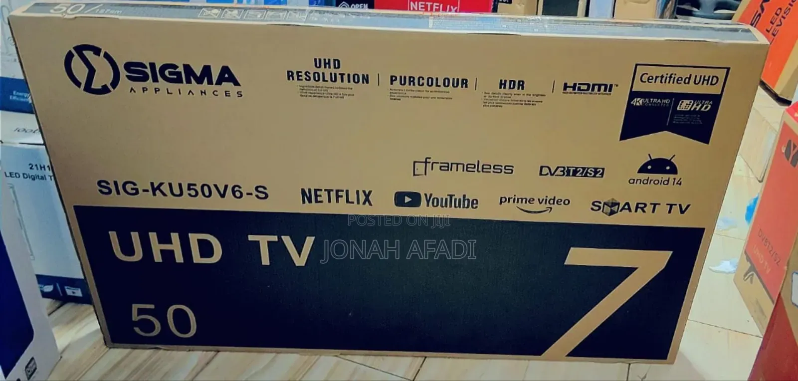 Sigma 50′′ Android Smart Frameless Led Tv| Youtube, Netflix