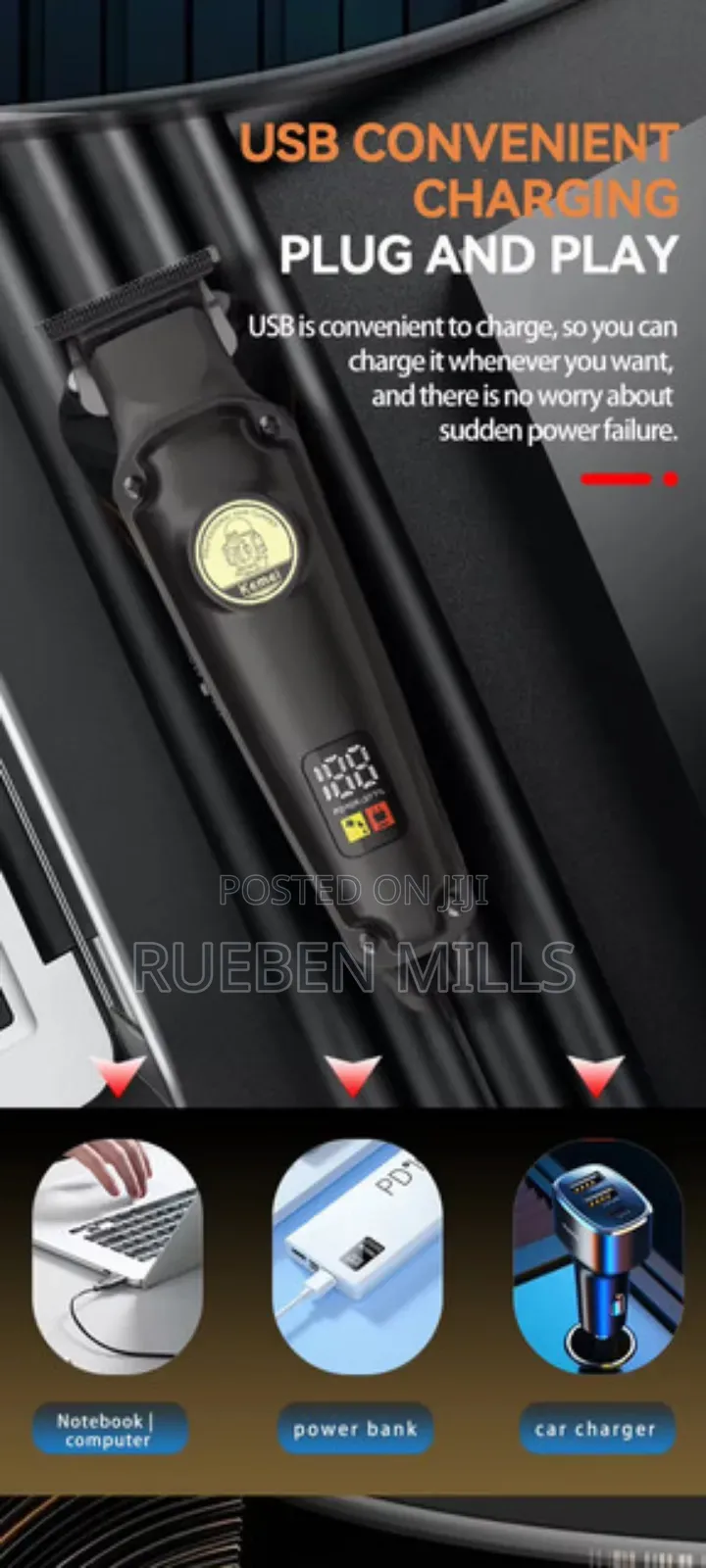 Best-High-Quality Kemei Km2371 Razor Sharp Beard Trimmer
