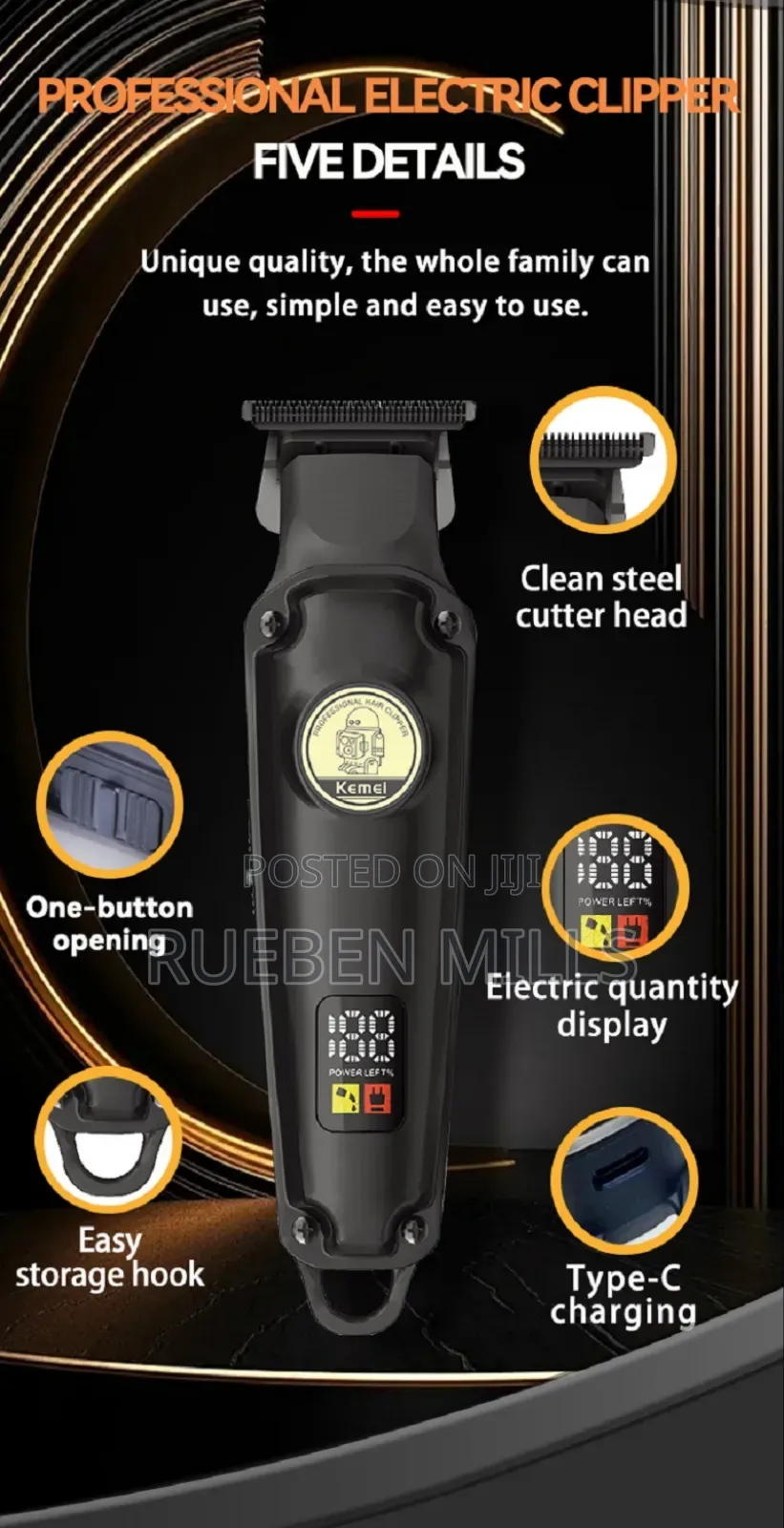 Best-High-Quality Kemei Km2371 Razor Sharp Beard Trimmer