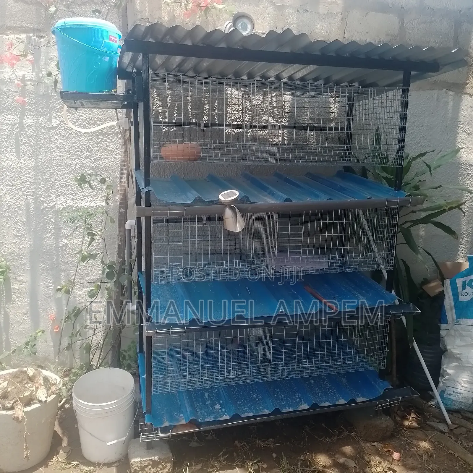 6 Unit Galvanised Cage for Rabbits and Grasscutters