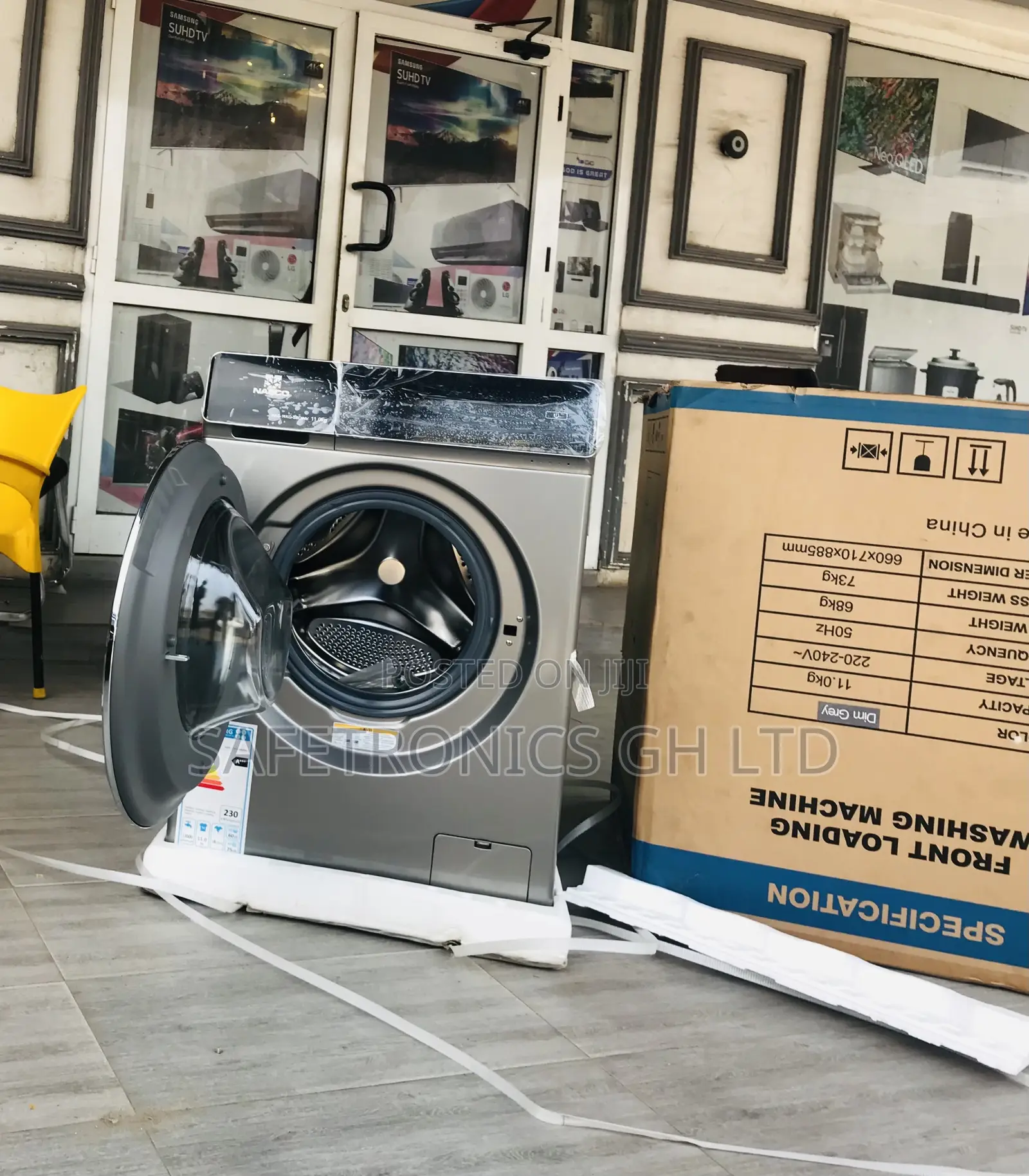 Valuable Nasco 11kg Front Load Grey Smart Fullauto Washer