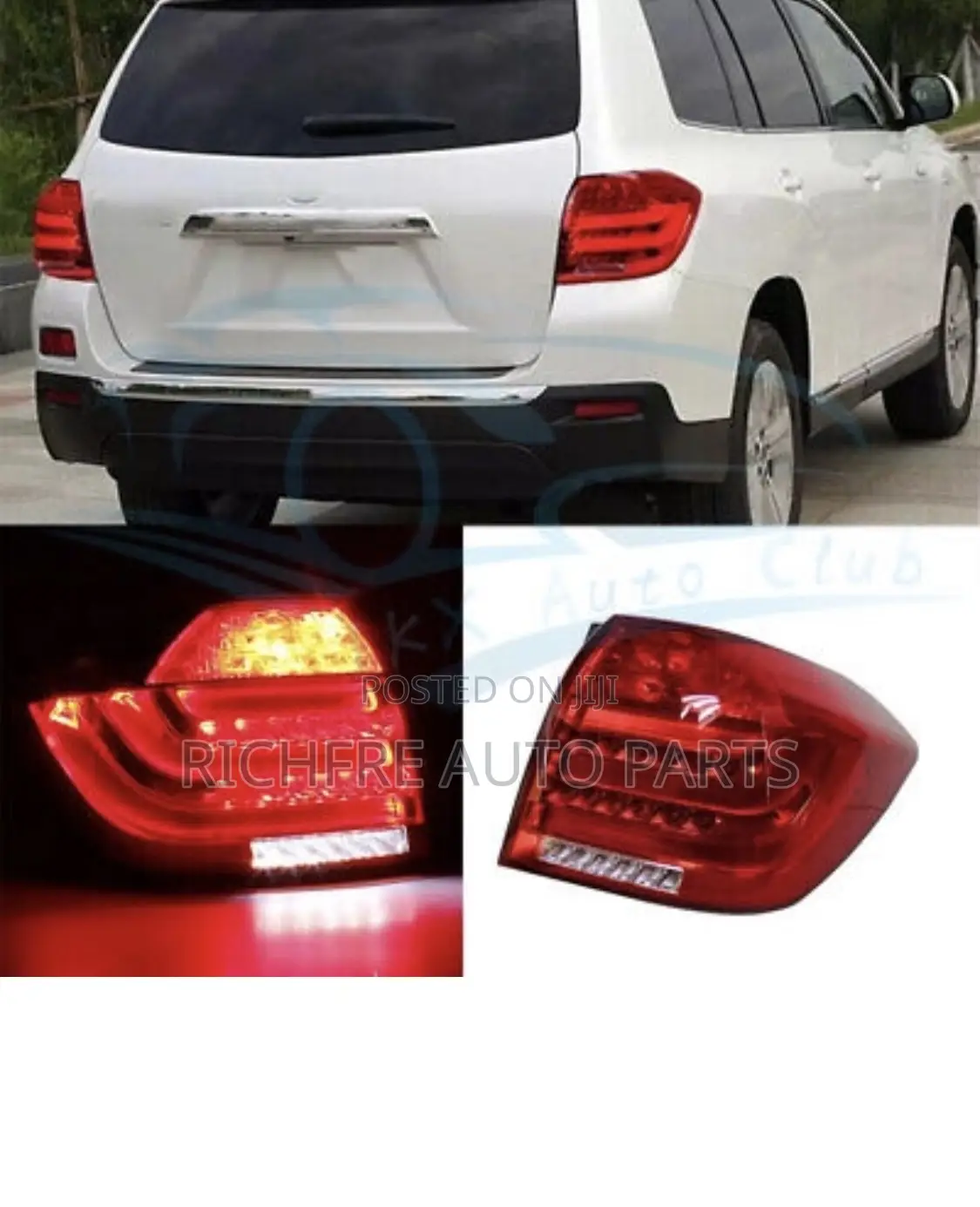 Toyota Highlander 2012,2013 Taillight Spec Led