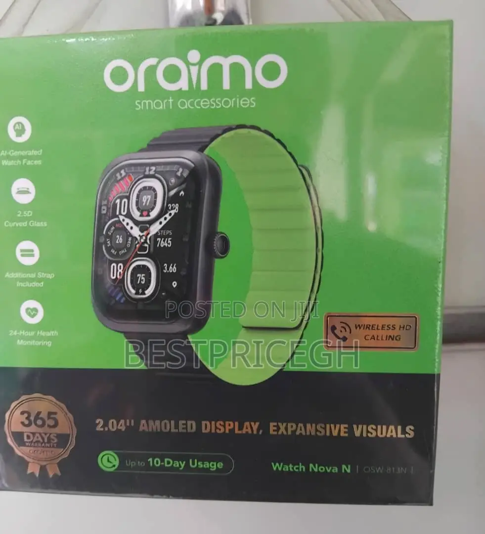 Oraimo Watch Nova N 2.5d Curved Glass Smart Watch
