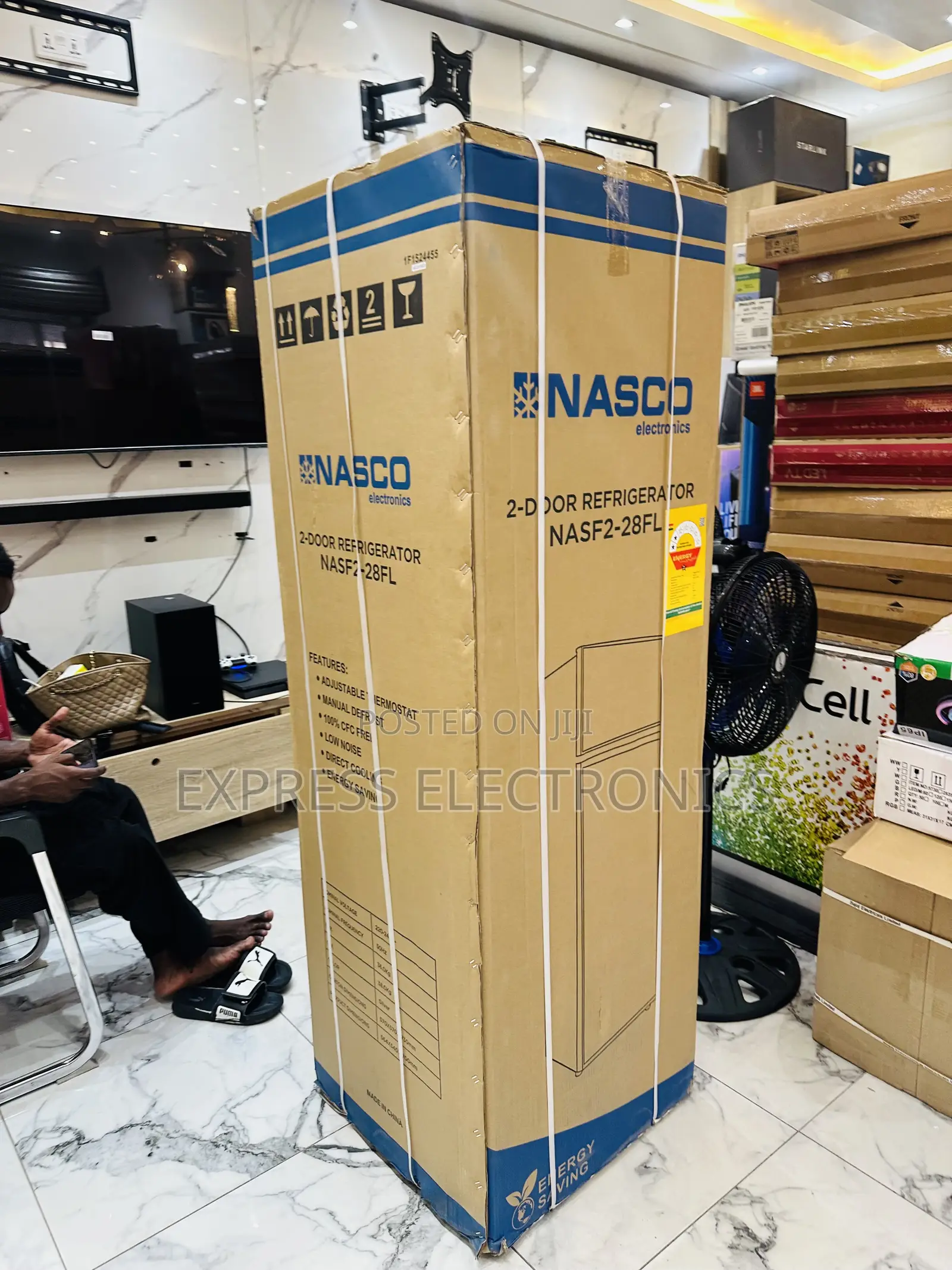 Easy to Clean Nasco Top Freezer Double Door Fridge