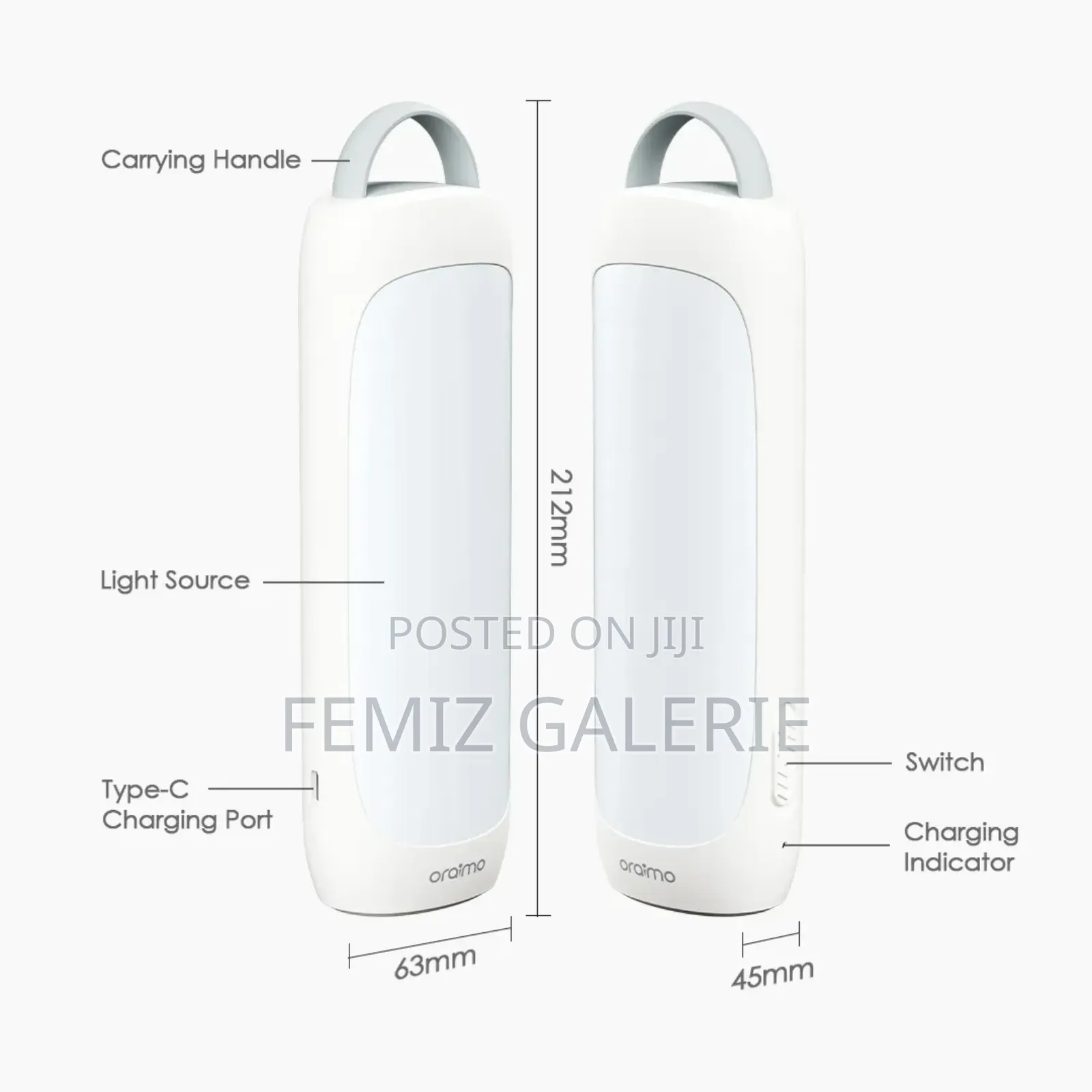 Oraimo Lumi Go 300 Lumens Emergency Light 2pcs