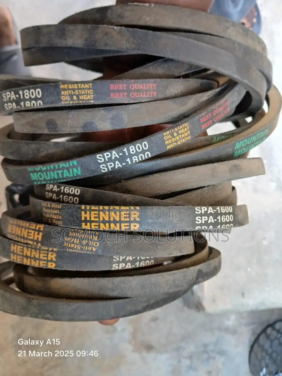 Belt v Belf Spa 1800 Spa 1600 Industrial v Belt