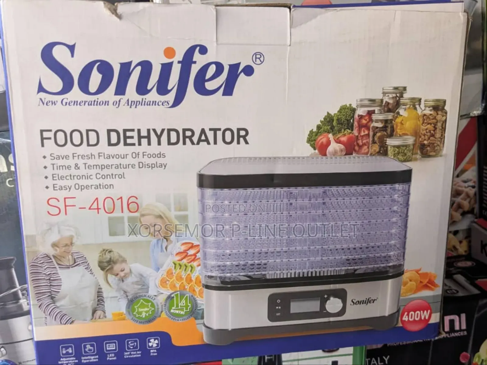 Sonifer Sf-4016 Food Dehydrator 8 Levels