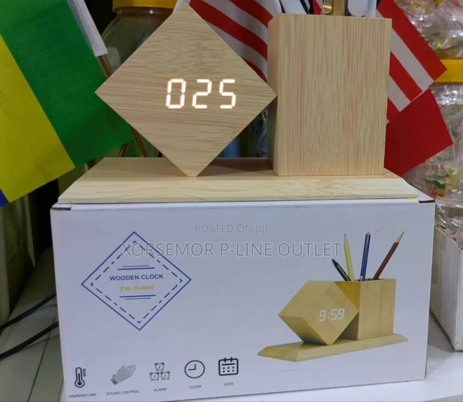 Digital Desktop Clock and Pencil  Holder