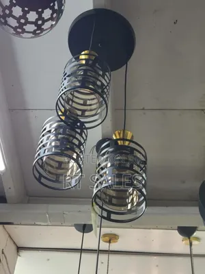 Black and Gold 3 in 1 Ceiling Pendant Light.