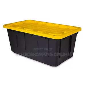 Greenmade 40 Gal. Heavy Duty Black And Yellow Storage Bowl