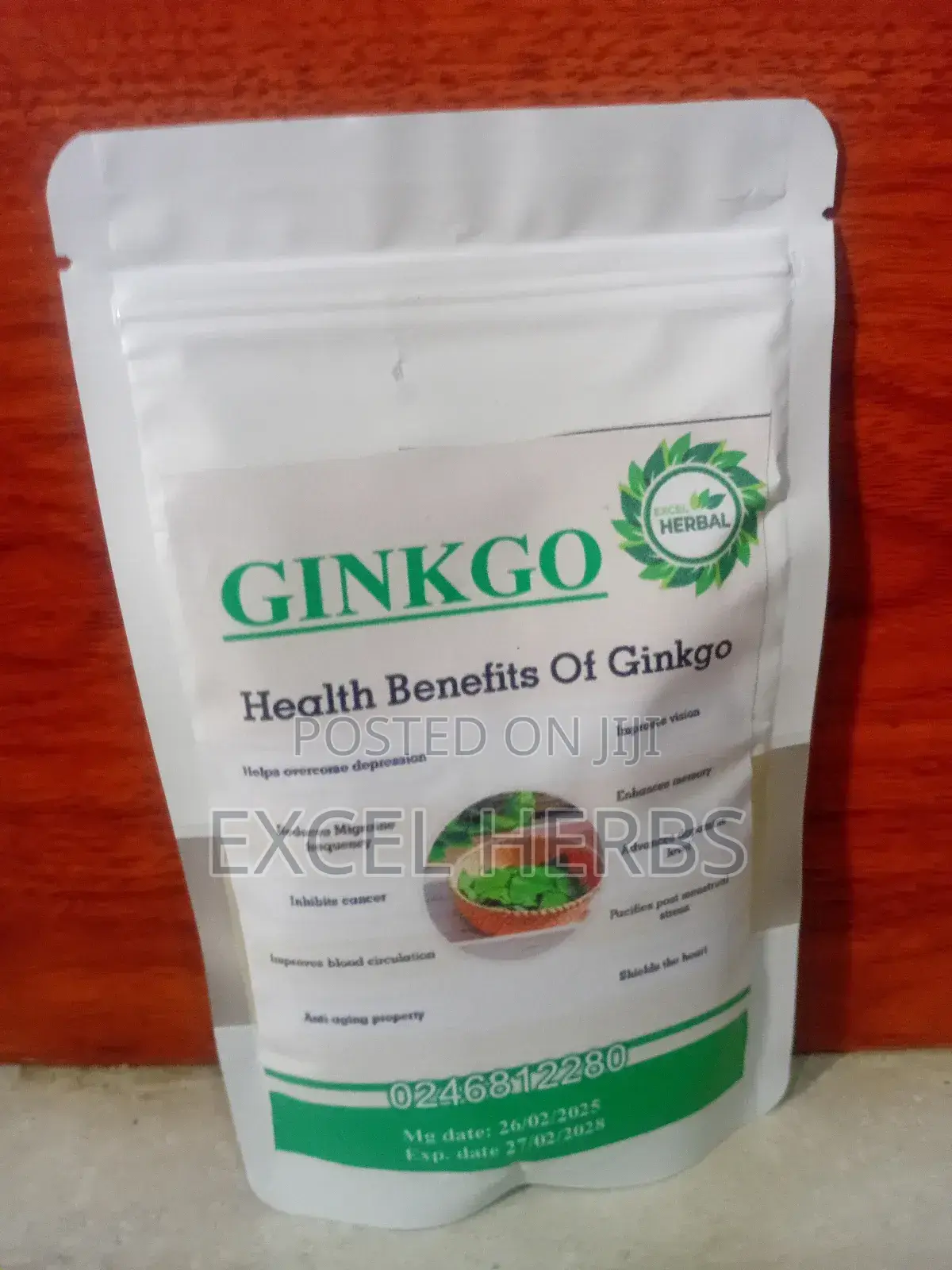 Organic Ginkgo Biloba Powder (100g)