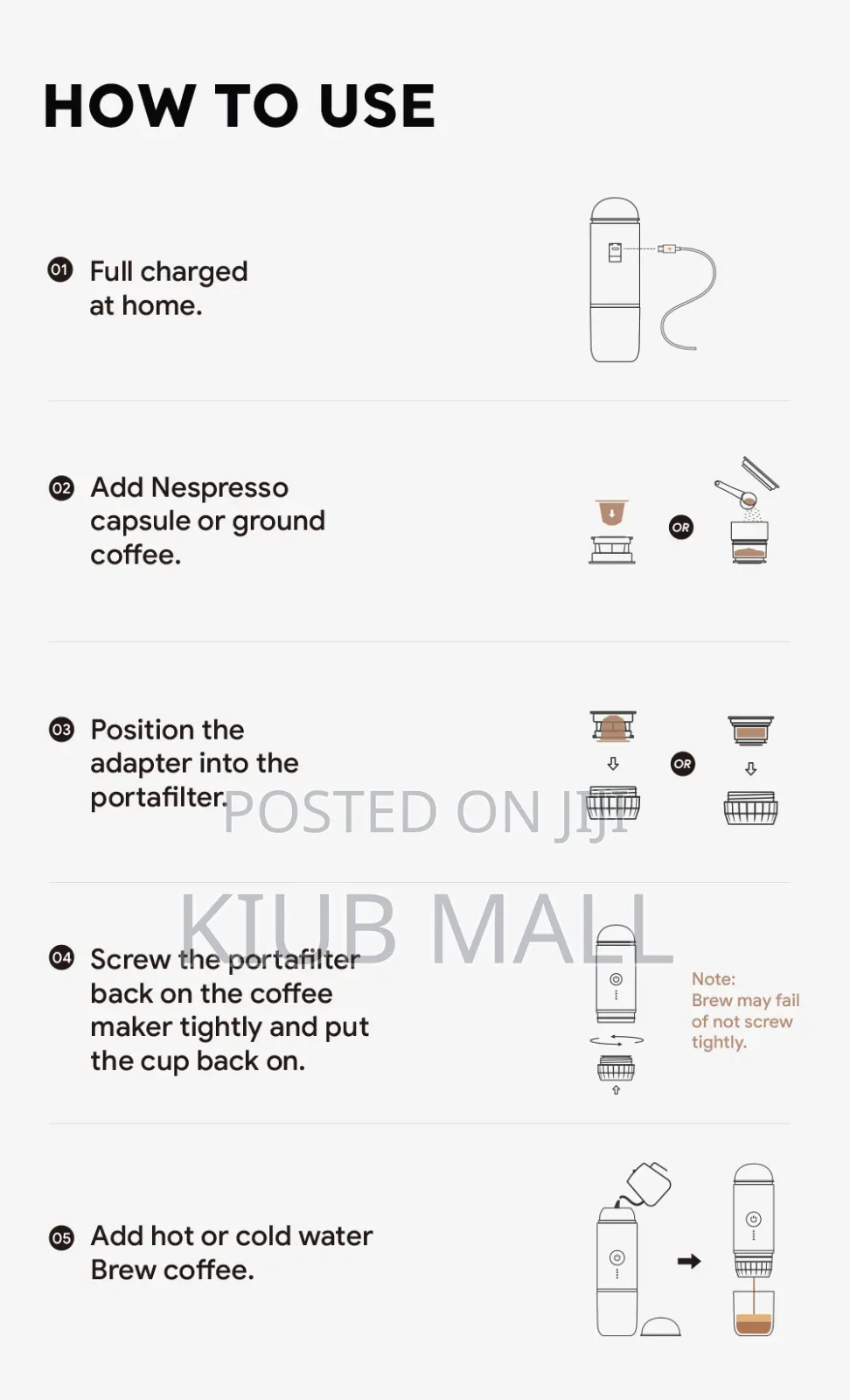 Rechargeable Portable Espresso Coffee Machine