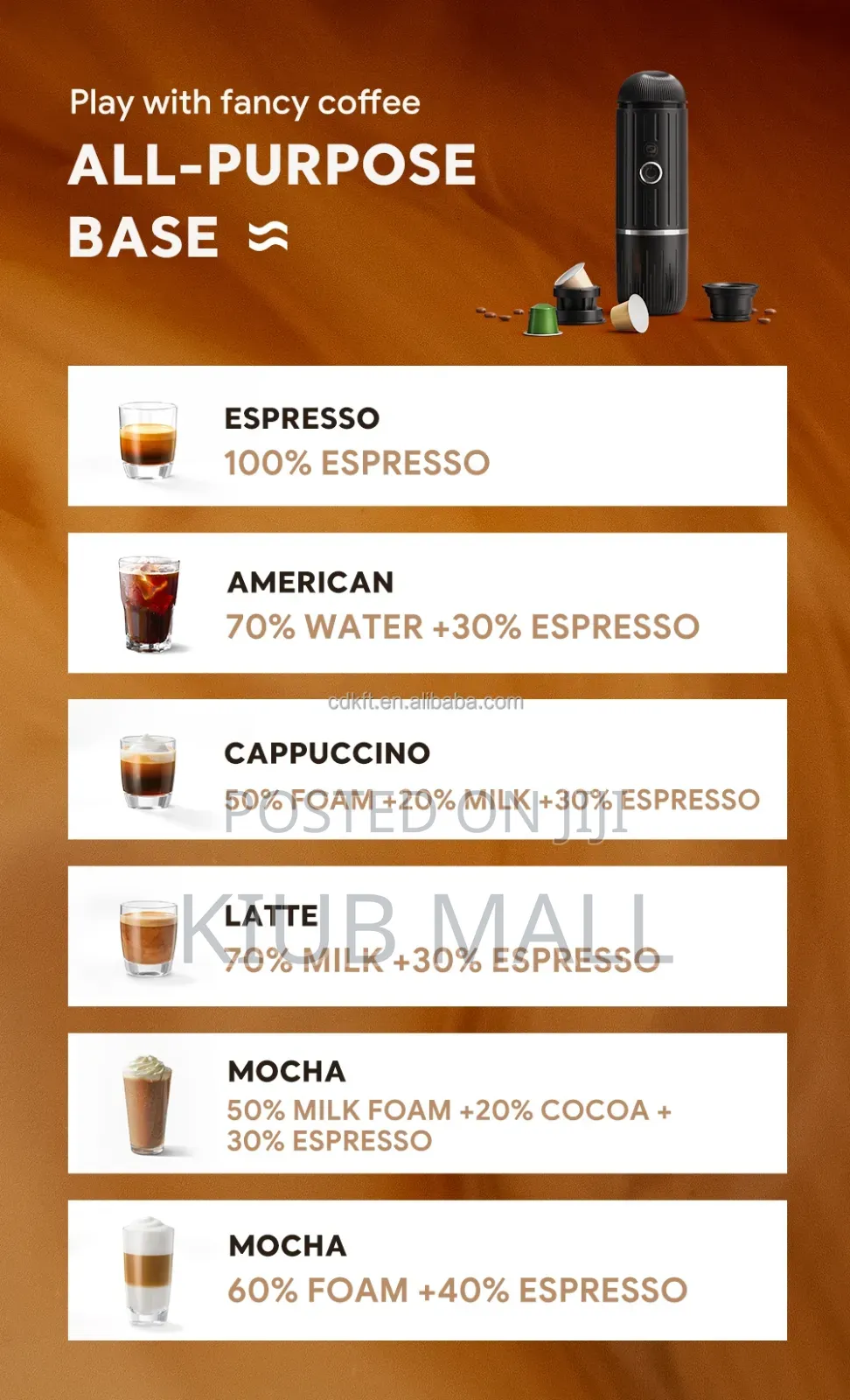 Rechargeable Portable Espresso Coffee Machine