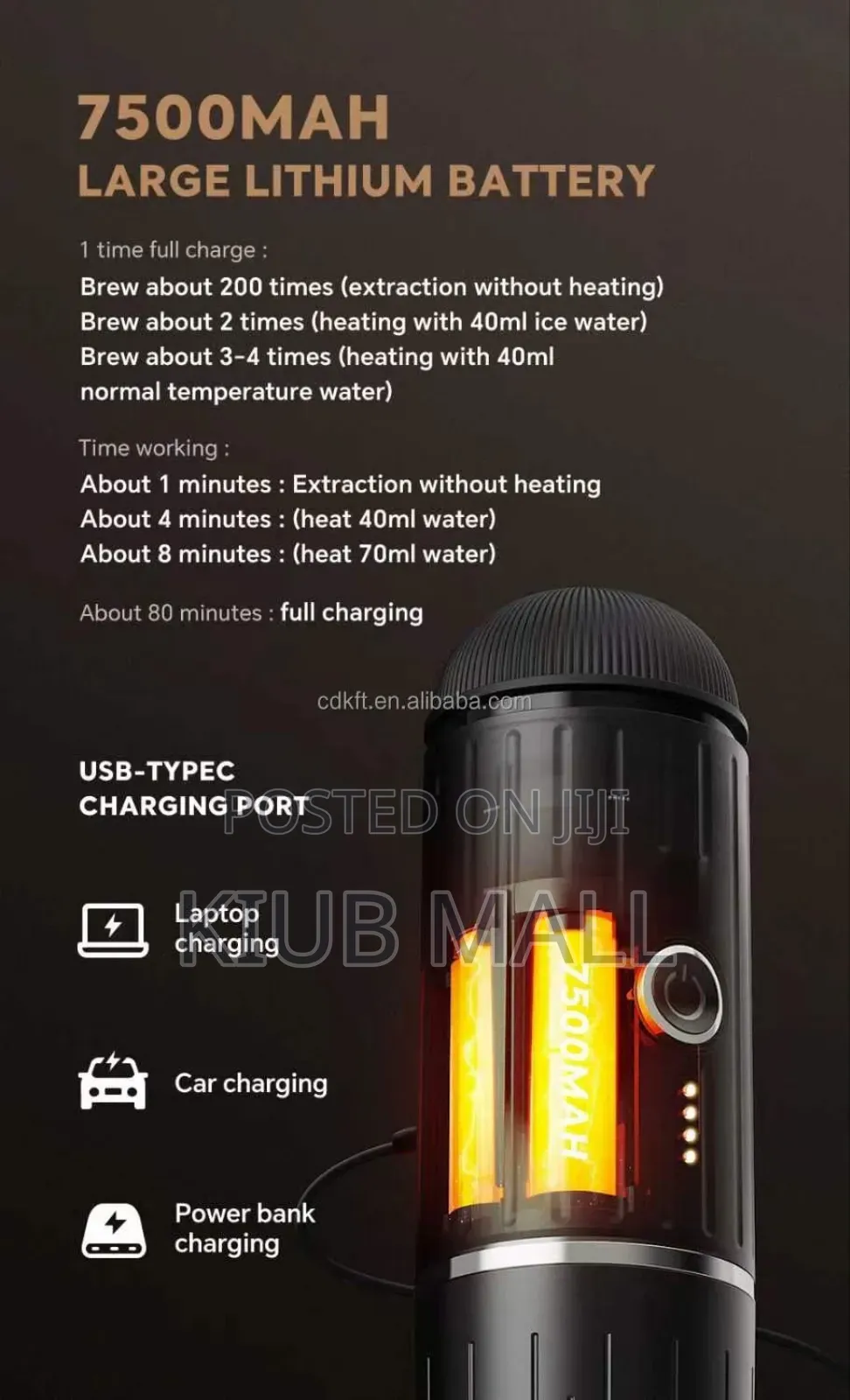 Rechargeable Portable Espresso Coffee Machine