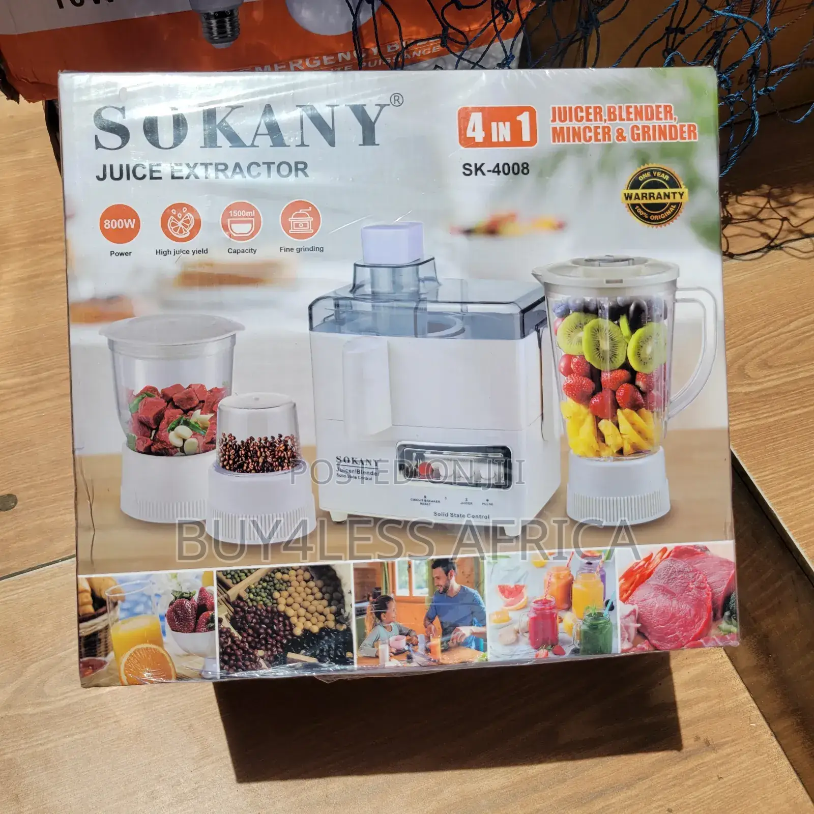 Powerful Sokany Food Processor 4 in 1
