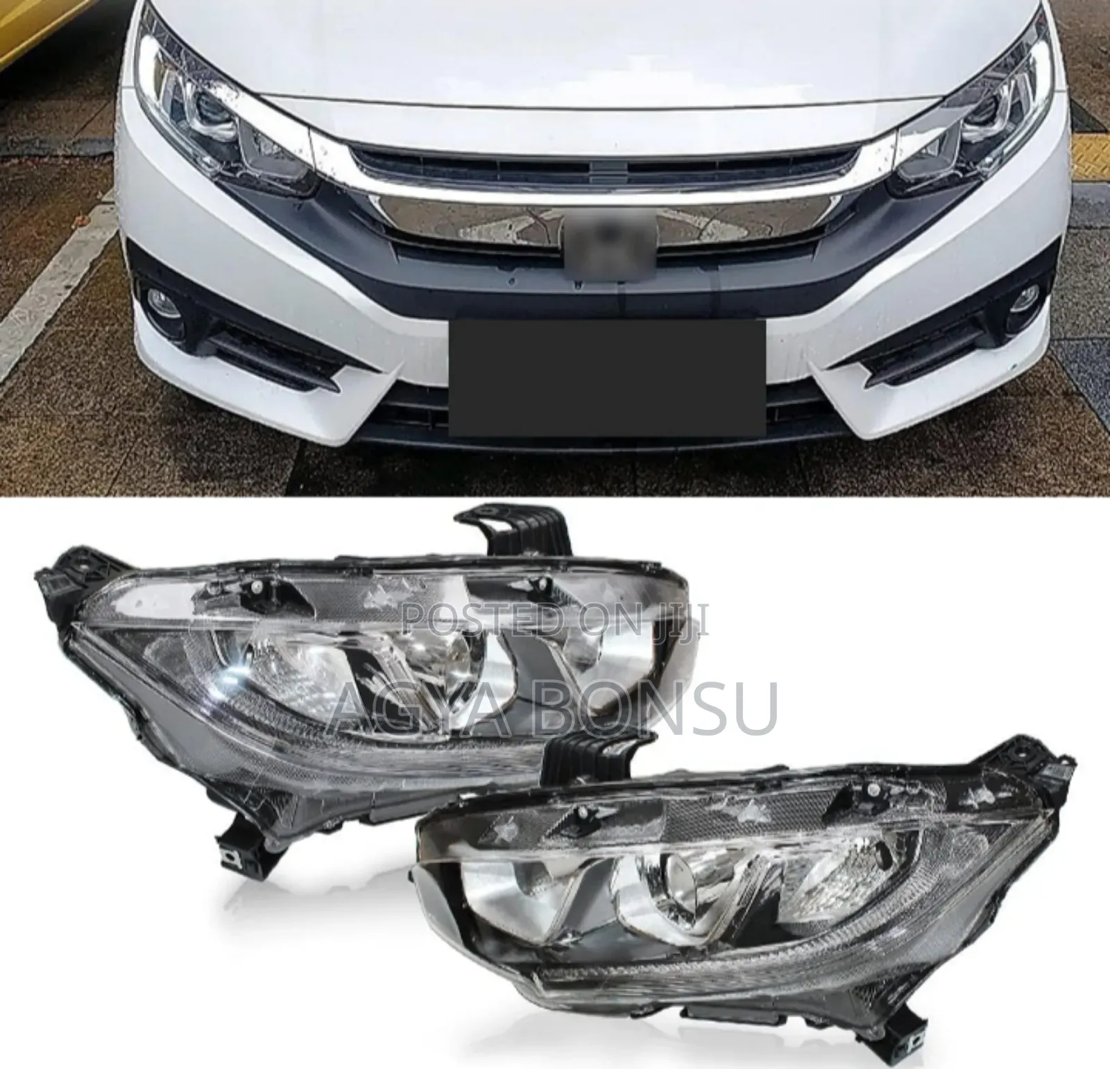 2016 2017 2018 2019 2020 Honda Civic Headlight Pair