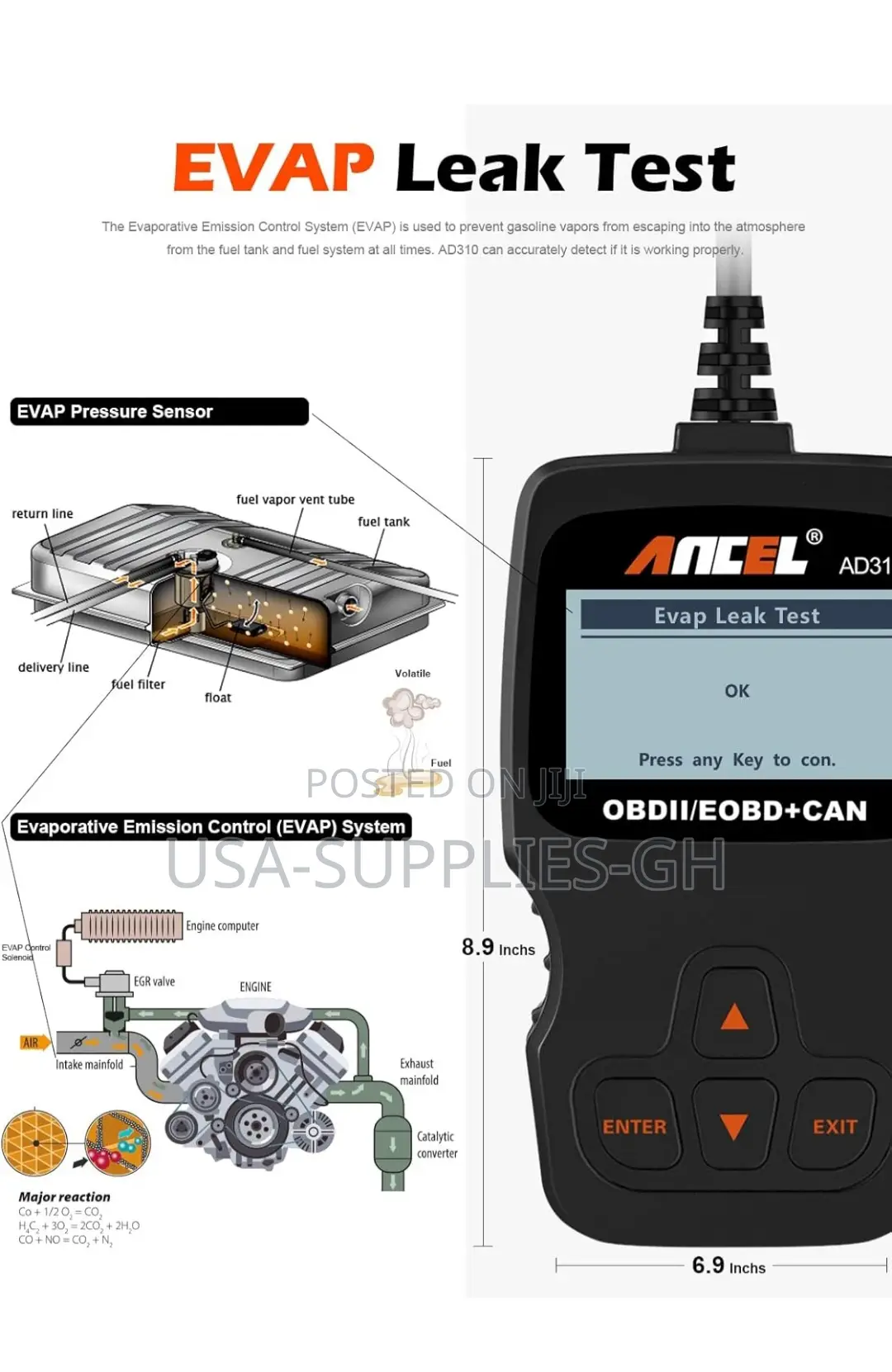 Ancel Ad310 Universal Obd2 Car Diagnostic Scanner - From Usa