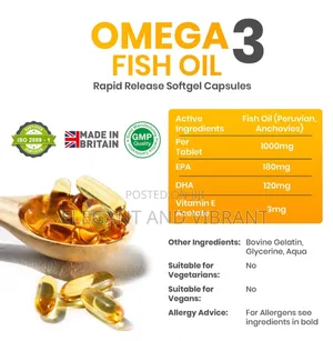 Omega 3 Fish Oil 1000mg Soft Gel Double Strength Epa Dha