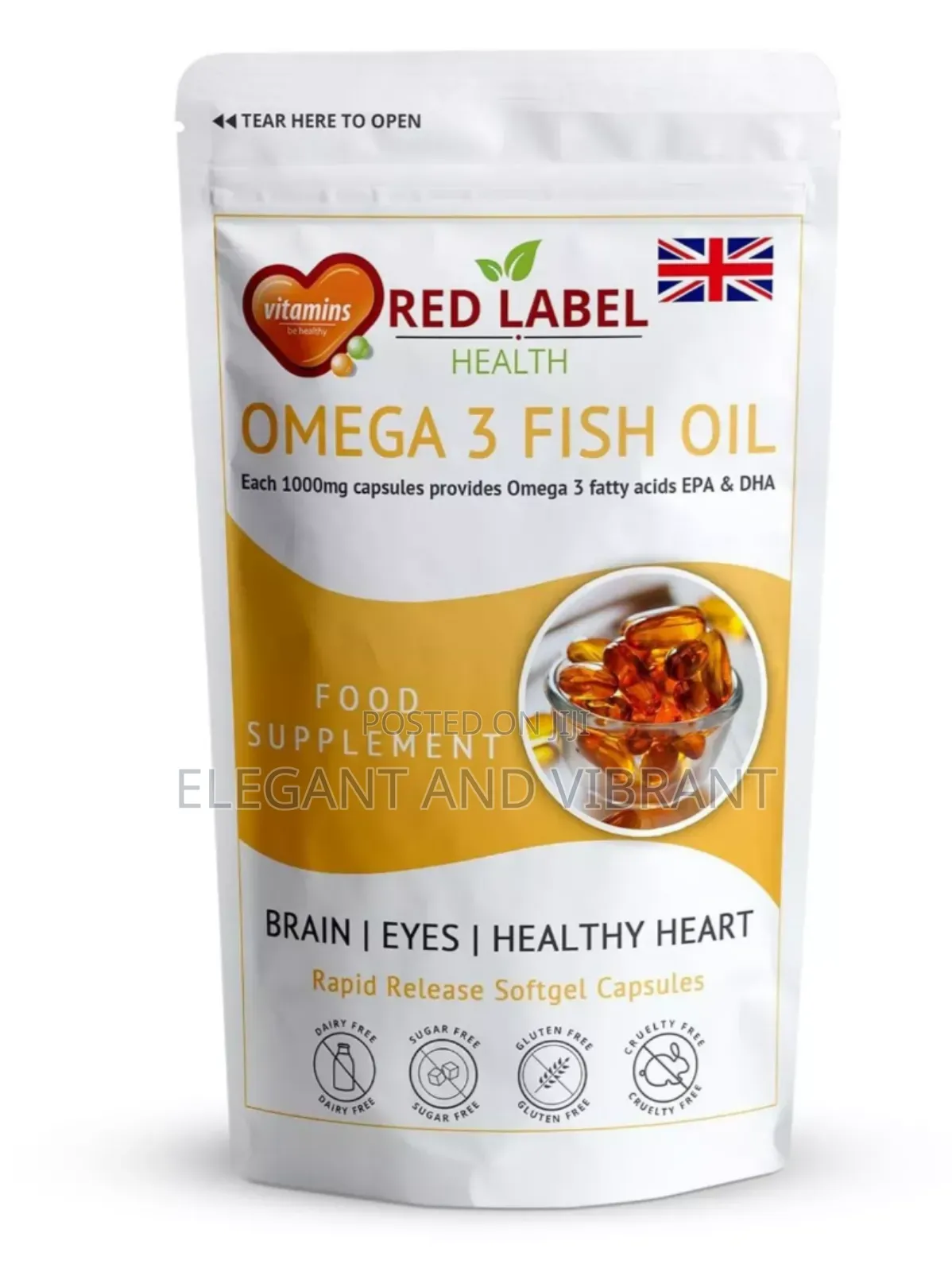 Omega 3 Fish Oil 1000mg Soft Gel Double Strength Epa Dha