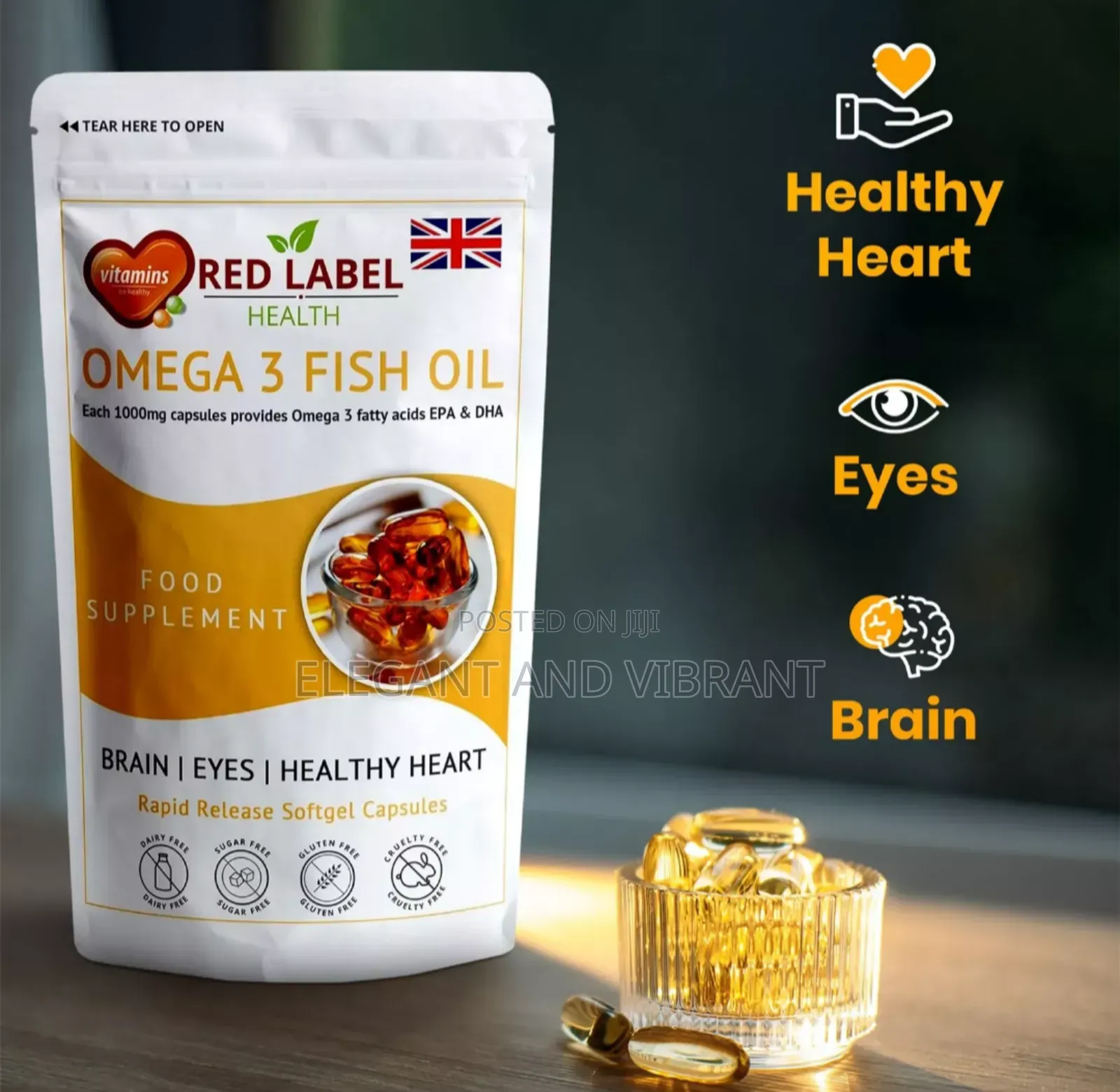 Omega 3 Fish Oil 1000mg Soft Gel Double Strength Epa Dha