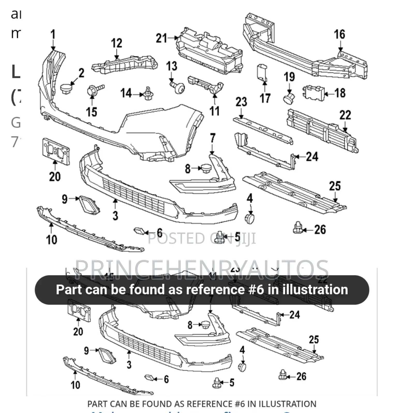 2023-2025 Honda Cr-v Hybrid Lower Cover Blank 71158-3d4-A00