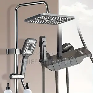 4 Flow Hot and Cold Shower. Piano Shower C-400 Black