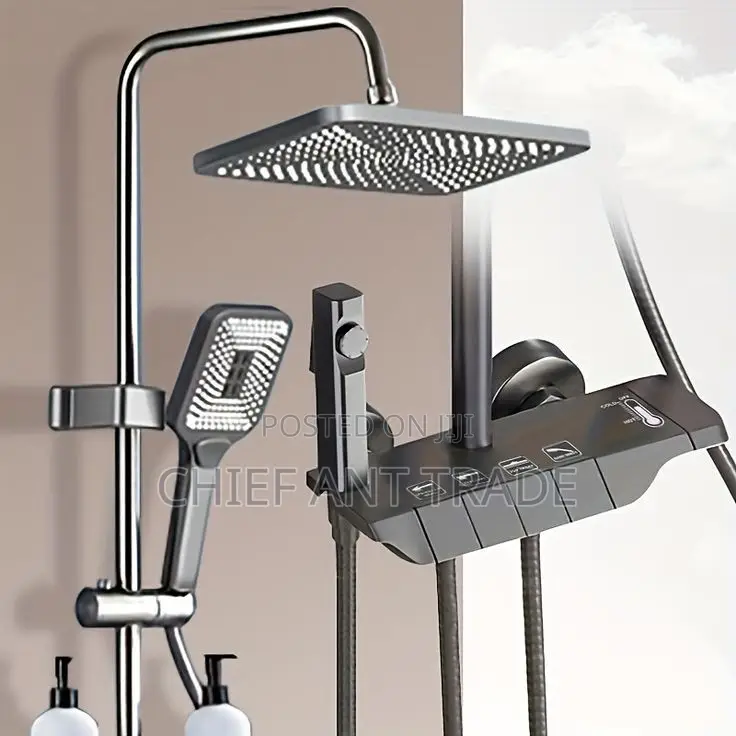 4 Flow Hot and Cold Shower. Piano Shower C-400 Black