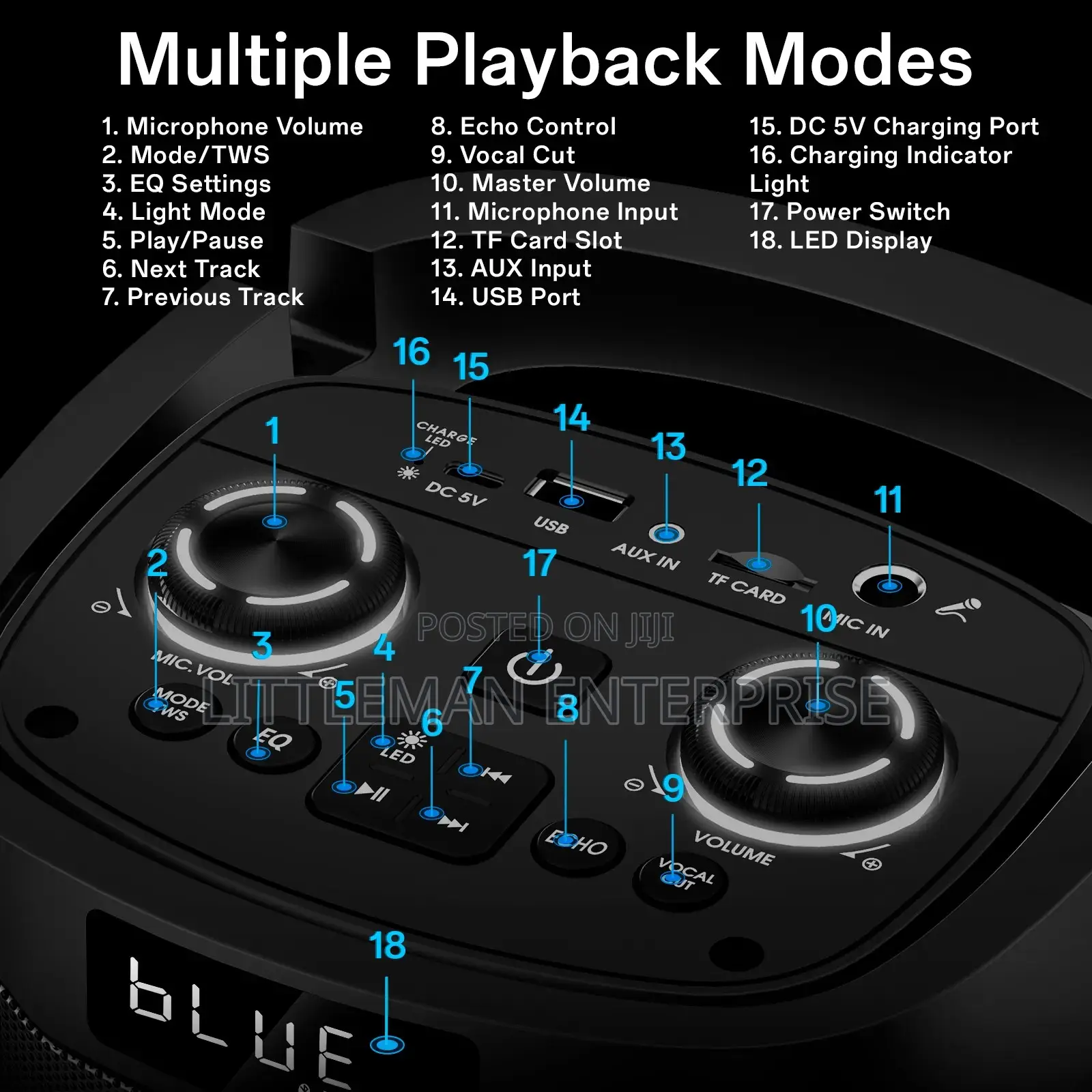 Outdoor Bluetooth Speaker Party Boombox