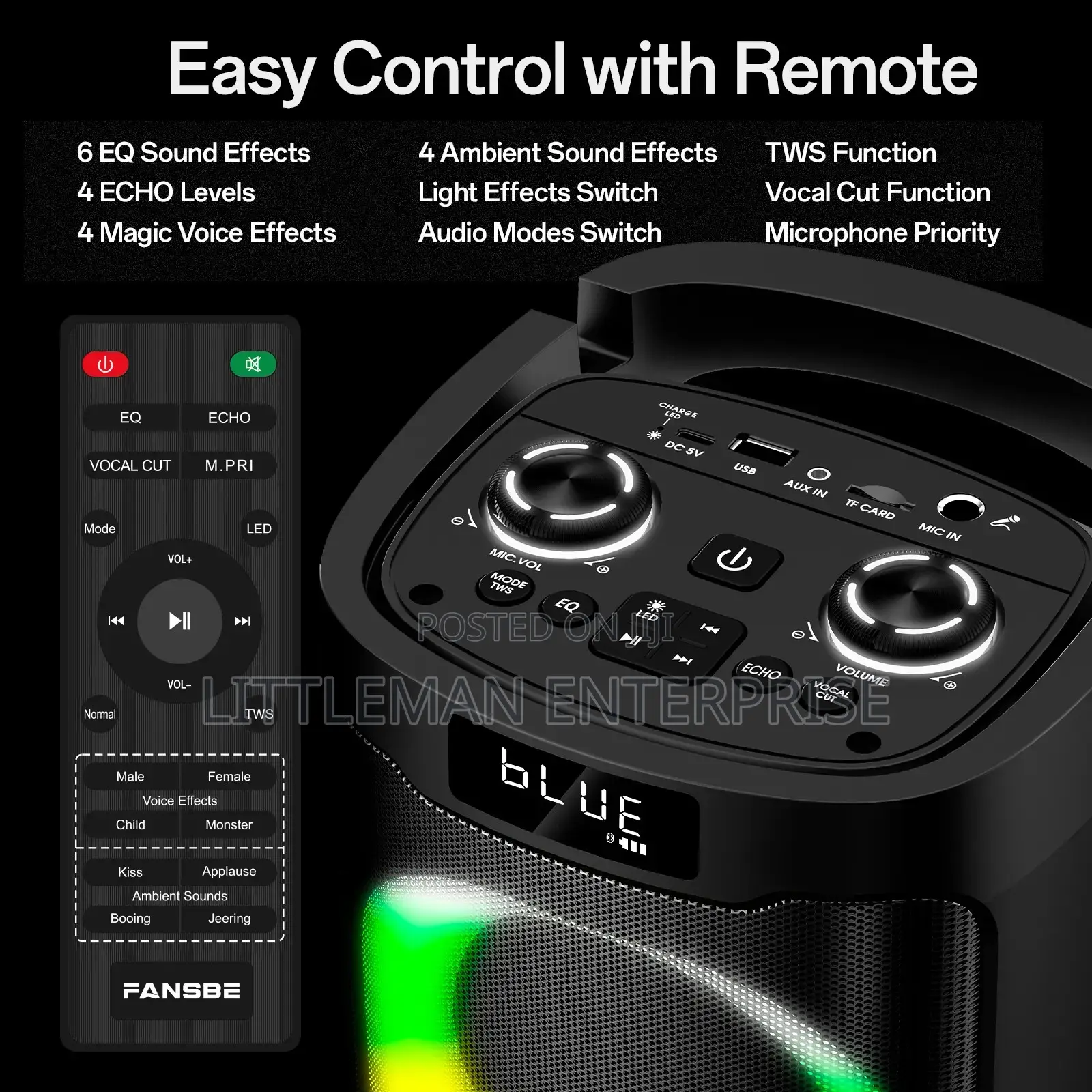 Outdoor Bluetooth Speaker Party Boombox
