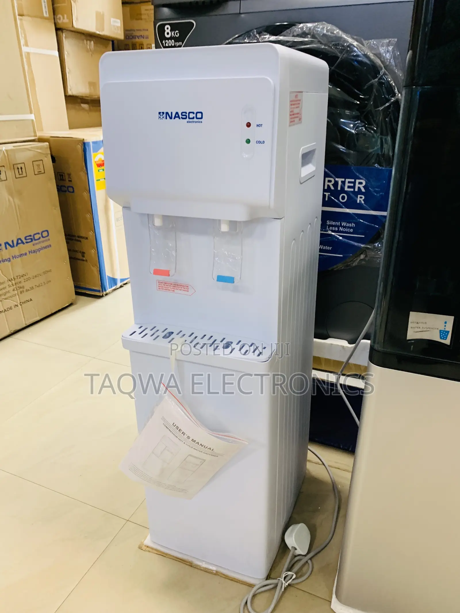 White Nasco Water Dispenser