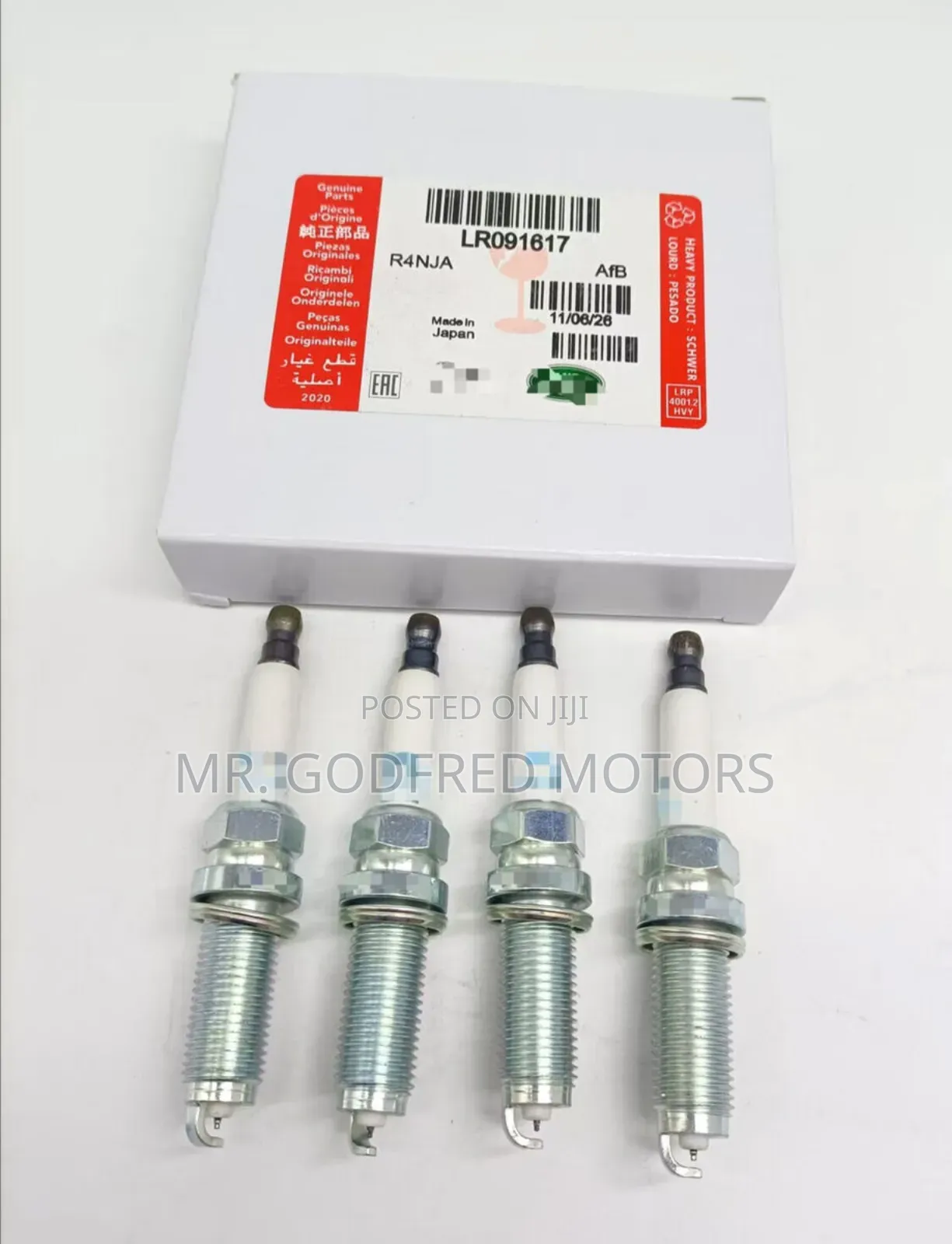 Range Rover Velar 2013-16 V.6 Spark Plugs. Original