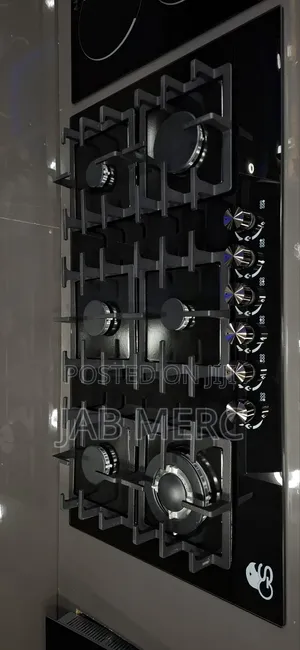 Promo 6 Burners Gas Cooker Hob Integrated Inbuilt Black New