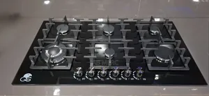 Promo 6 Burners Gas Cooker Hob Integrated Inbuilt Black New
