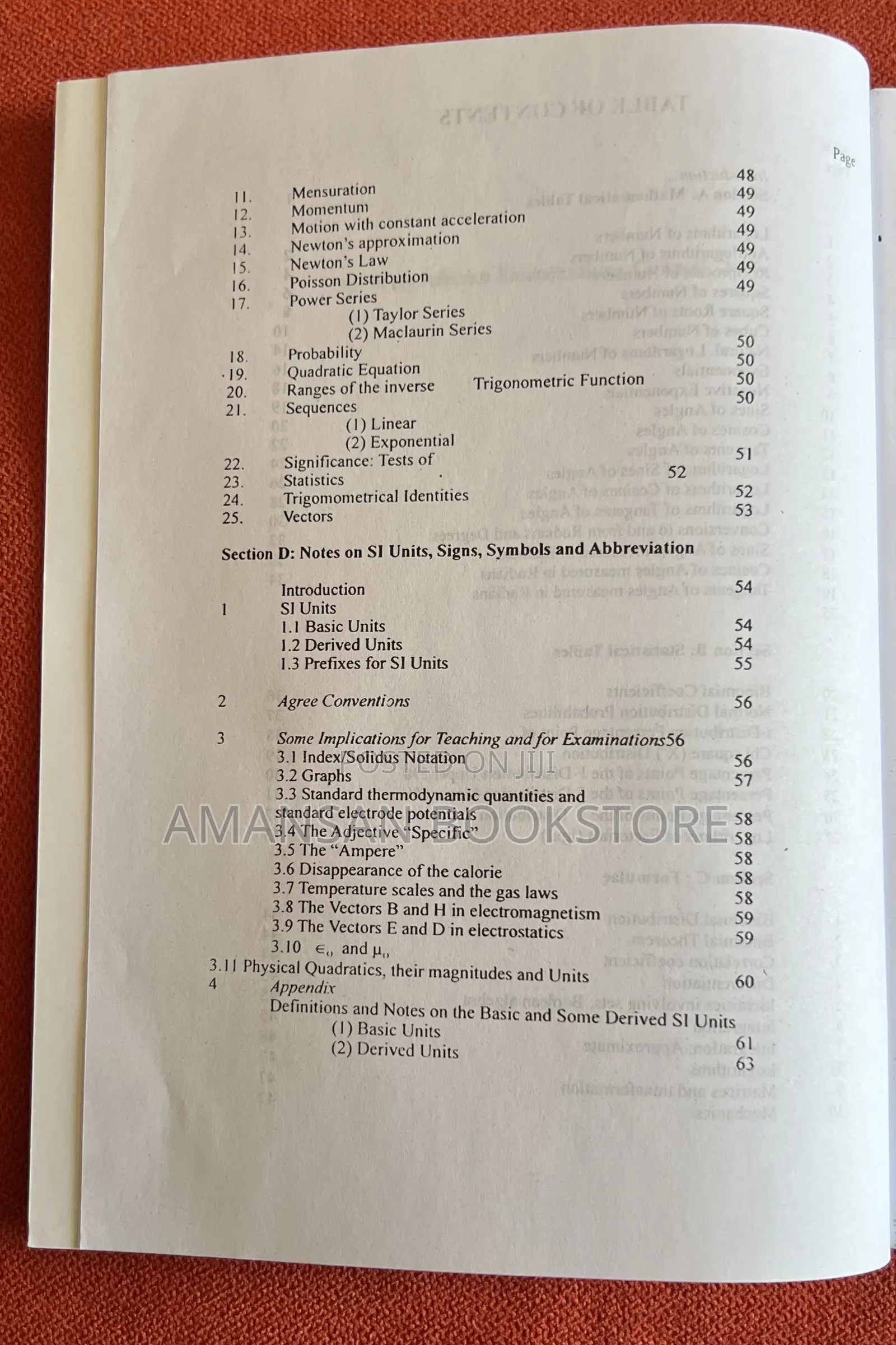 Waec Mathematical Statistical Tables and Formulae