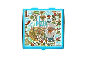 Pizza Boxes 8" Freshly-Baked Design (50pcs)