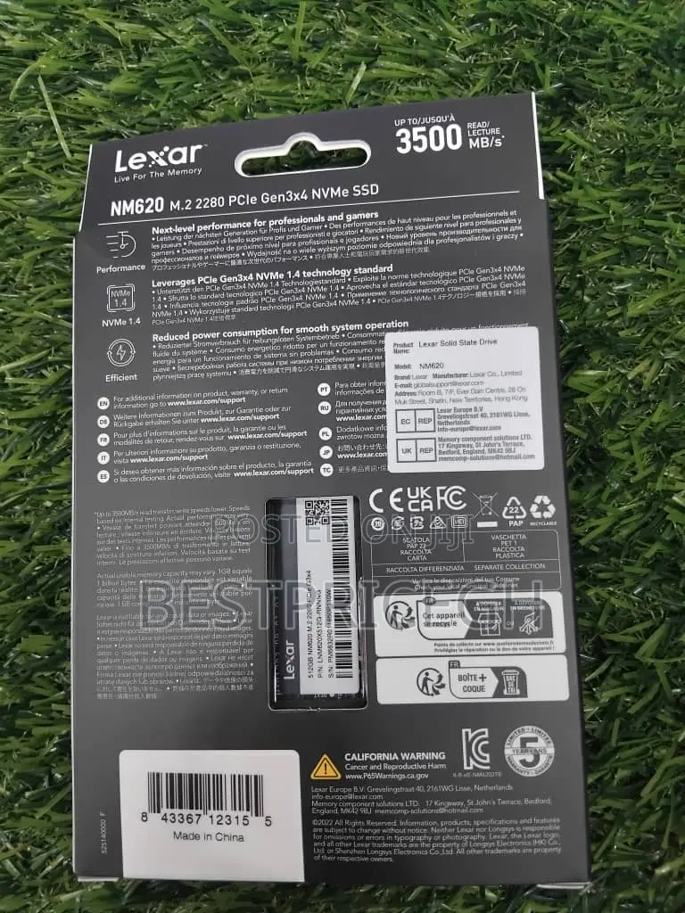 Lexar Nm620 512gb SSD